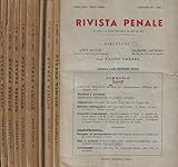 Rivista penale n. dal n. 1 al n. 10 Anno 1949.