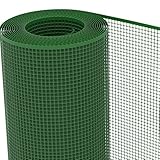 TENAX Quadra 10, Verde, 0,50 x 5 m, Rete Protettiva in Plastica a Maglia Quadrata per Balconi, Cancelli, Recinzioni o per Bordura