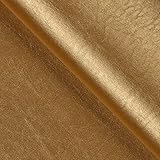 Mondo Tessuti - Similpelle Venduta Al Metro - Ecopelle Alta Qualità - Similpelle Cruelty Free - Altezza 150cm - Ideale per Fai da Te, Hobbistica e tanto altro (±2cm)(Al Metro, Oro)