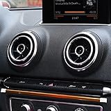 WOQUi Bocchette Aria dell'auto in Lega di Alluminio – Anelli Decorativi per Audi A3 2014 2015