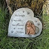 Arola Pietra commemorativa per animali domestici, pietra commemorativa a forma di cuore, pietra commemorativa per cani da giardino, lapidi per esterni o interni, regalo commemorativo per cani Sympaty