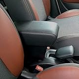 Drive Design Bracciolo Compatibile con 500L 2012-2017 in Ecopelle Nero Regolabile in Lunghezza Armrest mittelarmlehne