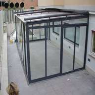 veranda vetro alluminio usato