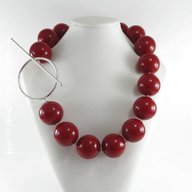 collana perle rosse usato