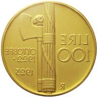 100 lire oro fascione usato