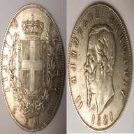 5 lire 1861 usato