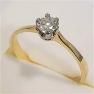 anello solitario diamante vintage usato