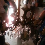 lampadario gocce cristallo bronzo usato