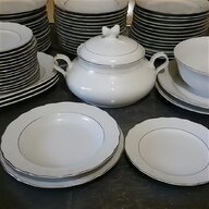 servizio piatti porcellana bianca usato