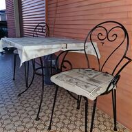 tavolo giardino ferro battuto usato