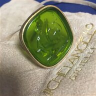 anello antico argento pietra verde usato