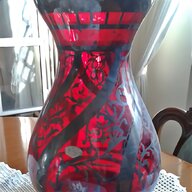 vaso vetro rosso usato