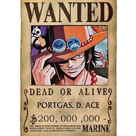 poster one piece ace usato