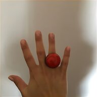 anello oro pietra rossa usato