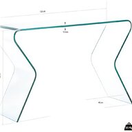 tavolino vetro curvato usato