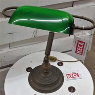 lampada ottone vetro verde usato