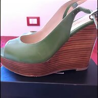 scarpe donna verde zeppa usato