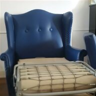 divano eco pelle blu usato