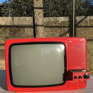 televisore vintage rosso usato