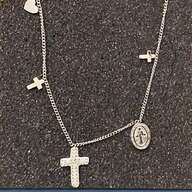 collana swarovski croce usato