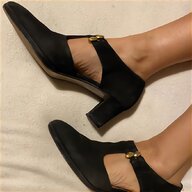 scarpe nere tacco oro usato