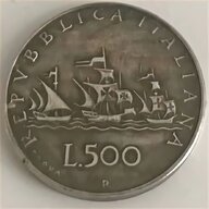 500 lire argento caravelle prova usato