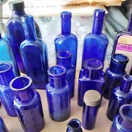 bottiglie vetro blu usato