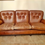 divano vintage pelle marrone usato