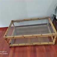 tavolino bambu vetro usato
