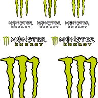 adesivi monster energy usato