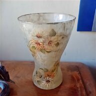 vaso vetro dipinto mano usato