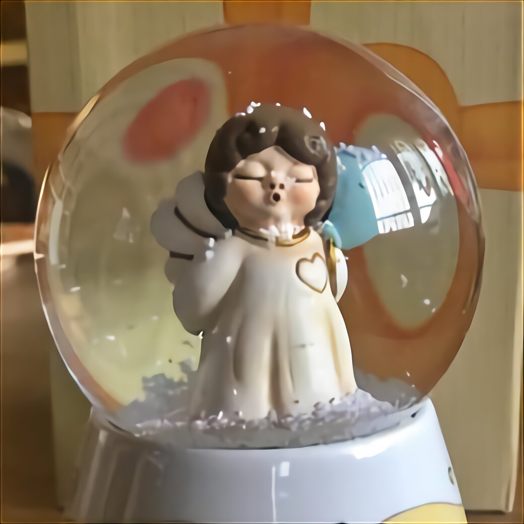 Thun Pendente in vetro a forma di campana con pupazzo di neve