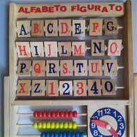 lettere alfabeto legno montessori usato