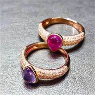 anelli argento rosa usato