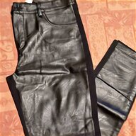 pantalone pelle nero usato