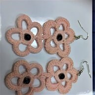 orecchini fiori rosa usato