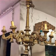 antico lampadario legno usato