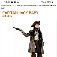 costume jack sparrow usato