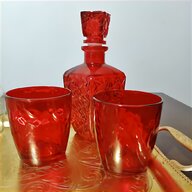 bicchieri vetro rosso usato
