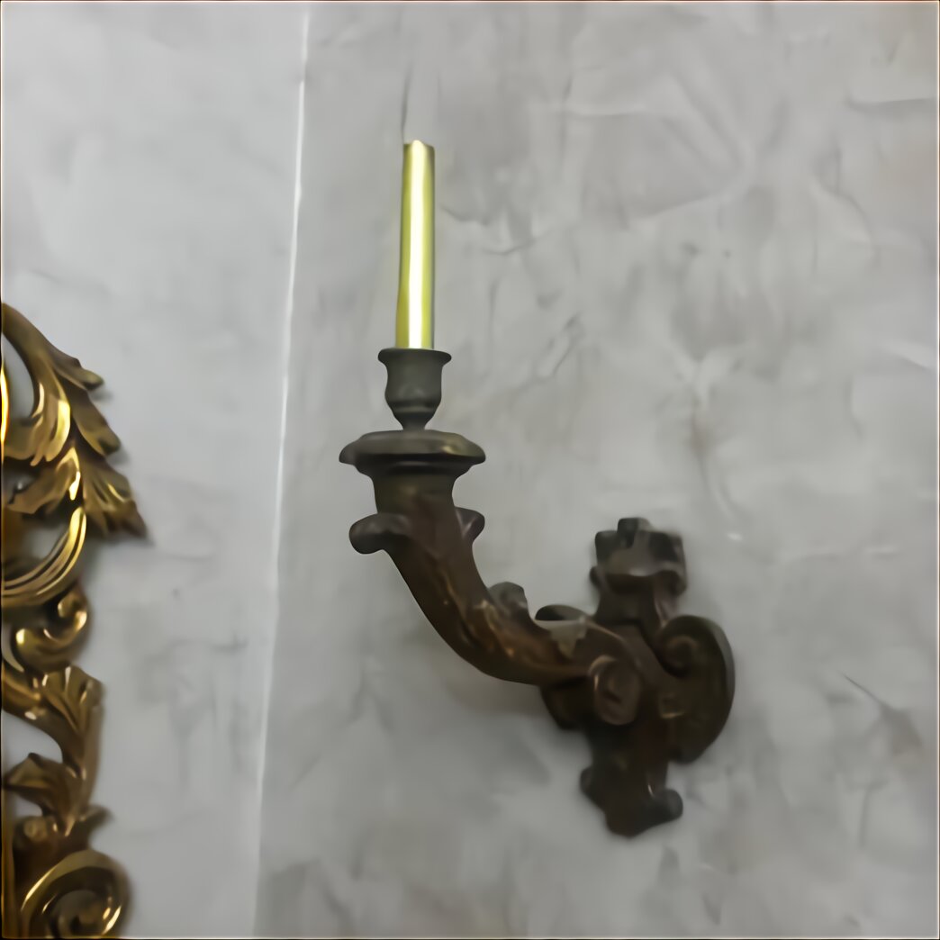 ZYOOO con supporto in metallo dorato Porta-candele da parete in metallo 2 pezzi 