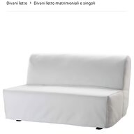 divano letto bianco usato