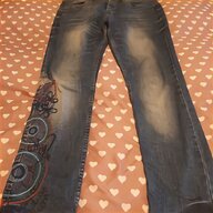 stock tessuto jeans usato