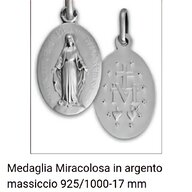 medaglia miracolosa argento usato