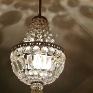 lampadario ottone gocce vetro usato