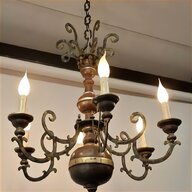 antico lampadario legno usato