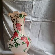 vaso vetro dipinto mano usato
