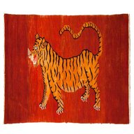 tappeto tibetano tigre usato