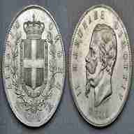 5 lire argento vittorio emanuele ii 1878 usato