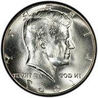 half dollar 1967 usato