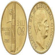moneta 20 lire oro 1875 usato